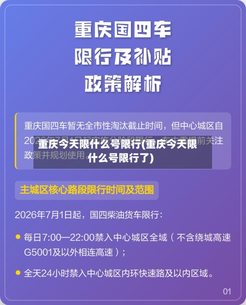 重庆今天限什么号限行(重庆今天限什么号限行了)