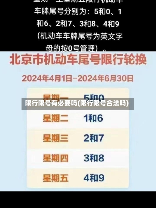 限行限号有必要吗(限行限号合法吗)