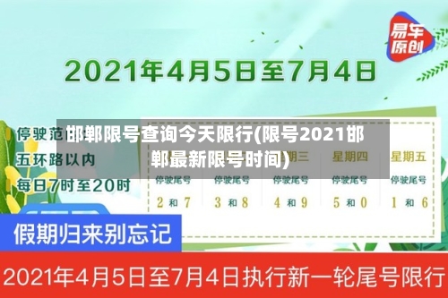 邯郸限号查询今天限行(限号2021邯郸最新限号时间)