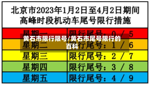 黄石市限行限号/黄石市尾号限行的百科