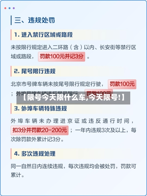 【限号今天限什么车,今天限号!】