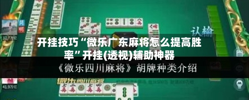 开挂技巧“微乐广东麻将怎么提高胜率”开挂(透视)辅助神器