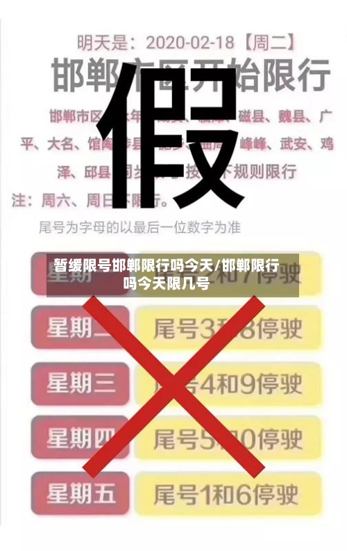 暂缓限号邯郸限行吗今天/邯郸限行吗今天限几号