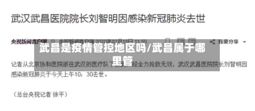 武昌是疫情管控地区吗/武昌属于哪里管