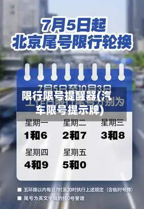 限行限号提醒器(汽车限号提示牌)