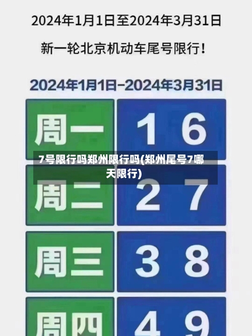 7号限行吗郑州限行吗(郑州尾号7哪天限行)