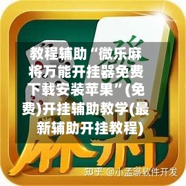 教程辅助“微乐麻将万能开挂器免费下载安装苹果”(免费)开挂辅助教学(最新辅助开挂教程)