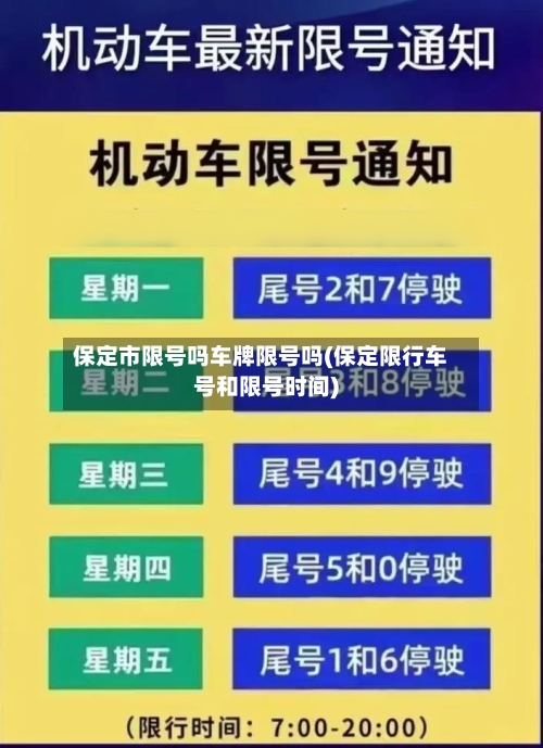 保定市限号吗车牌限号吗(保定限行车号和限号时间)