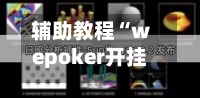 辅助教程“wepoker开挂辅助软件”开挂(透视)辅助神器
