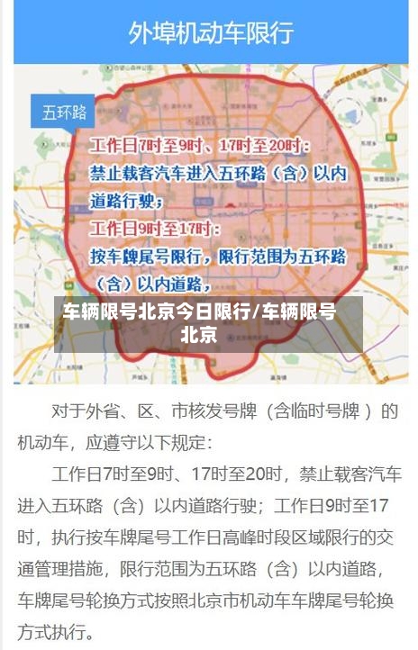 车辆限号北京今日限行/车辆限号北京