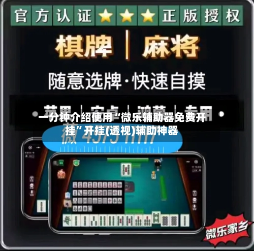 一分钟介绍使用“微乐辅助器免费开挂”开挂(透视)辅助神器