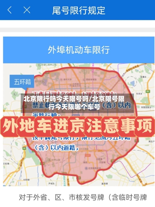 北京限行吗今天限号吗/北京限号限行今天限哪个车号