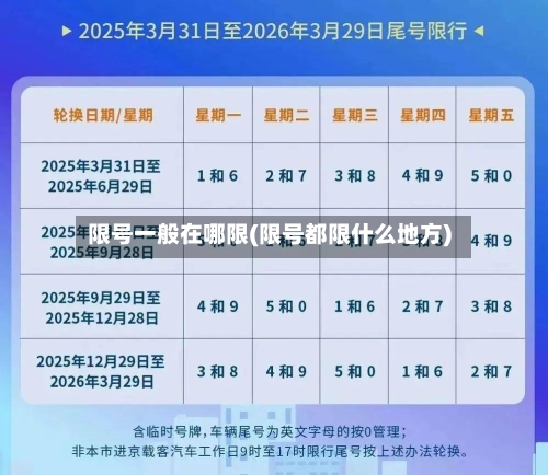 限号一般在哪限(限号都限什么地方)