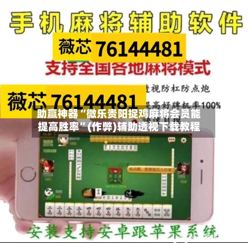 助赢神器“微乐贵阳捉鸡麻将会员能提高胜率”(作弊)辅助透视下载教程
