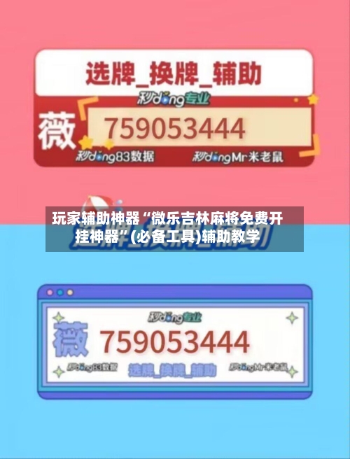 玩家辅助神器“微乐吉林麻将免费开挂神器”(必备工具)辅助教学