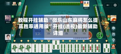 教程开挂辅助“微乐山东麻将怎么提高胜率通用版”开挂(透视)最新辅助详细-第1张图片