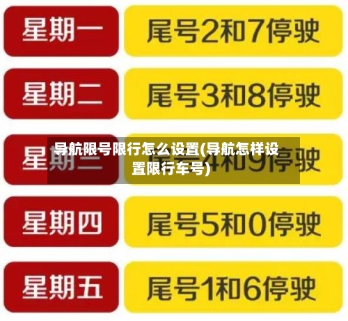 导航限号限行怎么设置(导航怎样设置限行车号)