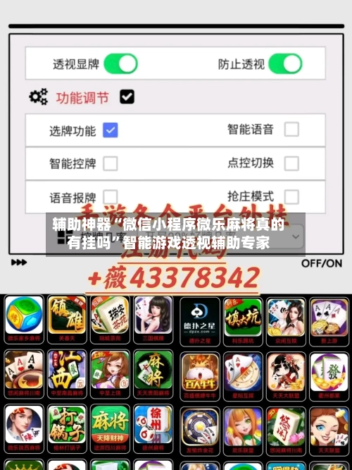 辅助神器“微信小程序微乐麻将真的有挂吗”智能游戏透视辅助专家
