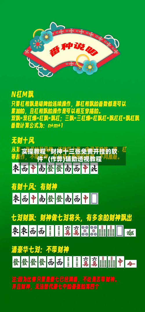 实操教程“财神十三张免费开挂的软件”(作弊)辅助透视教程