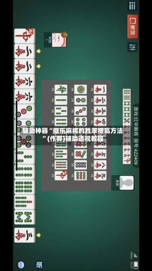 辅助神器“微乐麻将的胜率提高方法”(作弊)辅助透视教程