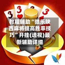教程辅助“微乐陕西麻将提高胜率技巧”开挂(透视)最新辅助详细