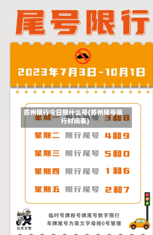 苏州限行今日限什么号(苏州限号限行时间表)