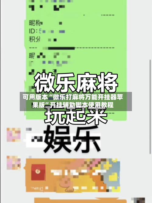 可用版本“微乐打麻将万能开挂器苹果版”开挂辅助脚本使用教程